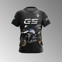 เสื้อยืดลําลอง พิมพ์ลายคาร์บอน Bmw Gs R1250 Hp 3D สําหรับผู้ชาย 2022 【BYUE】