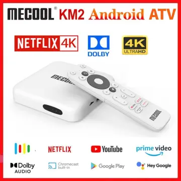 Mecool KM2 plus Android TV Box 4K 2GB 16GB Doby Atmos Amlogic S905X4 USB3.0  100M LAN set-top box media player 2022 new