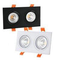 【☊HOT☊】 SDFW3242 Ac85-265v โคมไฟติดเพดานไฟสปอตไลต์ Cob Led หรี่แสงได้คู่7W 10W 12W 15W 20W 30W 40W อะลูมิเนียมโคมไปดาวน์ไลท์แบบฝัง Led ไฟสปอร์ตไลท์