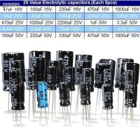 คาลอค16-50V ชุดคอมโพเนนต์แพ็ค125ชิ้น25ชุดตัวเก็บประจุ1UF-2200UF ตัวเก็บประจุไฟฟ้า