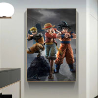 40X60ซม.อะนิเมะโปสเตอร์ภาพเขียนภาพพิมพ์ HD พิมพ์ Luffy Goku Naruto Wall รูปภาพศิลปะไร้กรอบ