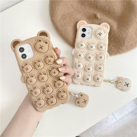 Agrotera Soft Silicone Case Cover for iPhone 7 8 Plus X XS XR 11 Pro Max SE 2020 12 Pop it Fidget Toys Squeeze Squishy Bears