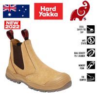 รองเท้าเซฟตี้ รองเท้านิรภัย HARD YAKKA Y60324 Utility Elastic Gusset Wheat