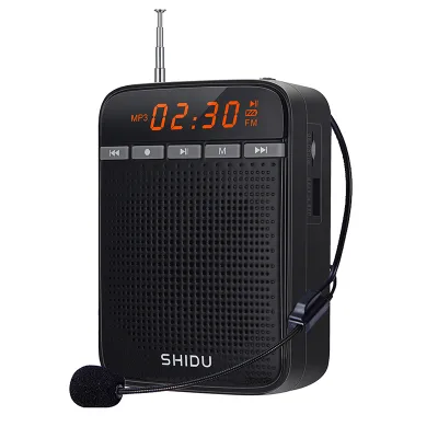 SHIDU 10W Portable Voice Amplifier Teachers Sound Loudspeaker Wired Microphone FM AUX Recording Audio Speakers Megaphone M400