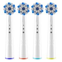 ZZOOI 4pcs Toothbrush Heads For Braun Oral B Electric Toothbrush Cross-Activity Toothbrush Heads For Oralb Brush Head Oral Cleaning