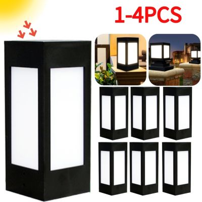 8LED Post Caps Light Square Solar Gate Pillar Lights Waterproof Villa Garden Light Home Decor for Outdoor Lighting