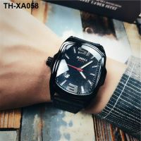 New barrel type personality mens fashion waterproof large dial watch male student Korean version simple quartz