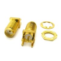 ✳☸▩ 20Pcs SMA Male for 1.6mm thick solder edge PCB mount straight RF connector Gold plated PCB SMA Male Coaxial Connector