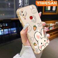 YIWESAN เคสปลอกสำหรับ Samsung กาแลคซีเคส M01s A10s ลายการ์ตูนน่ารักเคสดีไซน์ใหม่กระต่ายชุบหรูหราเคสซิลิโคนแบบนุ่มขอบเคสคลุมทั้งหมดเคสป้องกันทนแรงกระแทกเลนส์กล้องถ่ายรูป