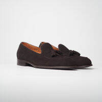 Julietta - Tassel Loafer Shoes Suede in Darkbrown รองเท้าหนัง Juliettabkk