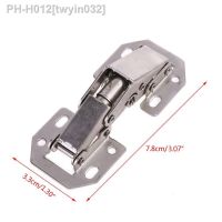 【CC】 3  Cabinet Hinges No-Drilling Shaped Door Hinge Cupboard With Screws