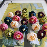 DIY artificial flower heads Manual accessories Silk tea rose flower handmade DIY wedding path bedroom decor balls hand flower