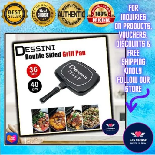 LAV TRENDS ORIGINAL and BEST SELLING! DESSINI Double Sided Grill Pans