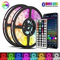 LED Strip Lights RGB 5050 for Christmas Decorations with Bluetooth and Infrared Control Syn Music and Color Change USB Tape Lamp