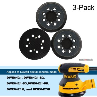 3 PCS 5 Inch 125MM 8-Hole Hook and Loop Sanding Pad Sander Backing Pad for Type 1, DWE6421 DWE6421K DWE6423 DEWALT Sander