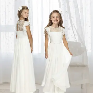 White childrens hot sale bridesmaid dresses