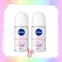 Nivea นีเวีย โรลออน 50 ml x2 / x3 เอ็กซ์ตร้า ไวท์เทนนิ่ง ระงับกลิ่นกาย สำหรับผู้หญิง