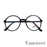 Fashion กรอบแว่นตา สำหรับตัดเลนส์ แว่นสายตา แว่นตา รุ่น Vancuver 6908 สีดำเงา กรอบเต็ม ทรงรี ขาข้อต่อ วัสดุ พลาสติก พีซี เกรด A รับตัดเลนส์ทุกชนิด