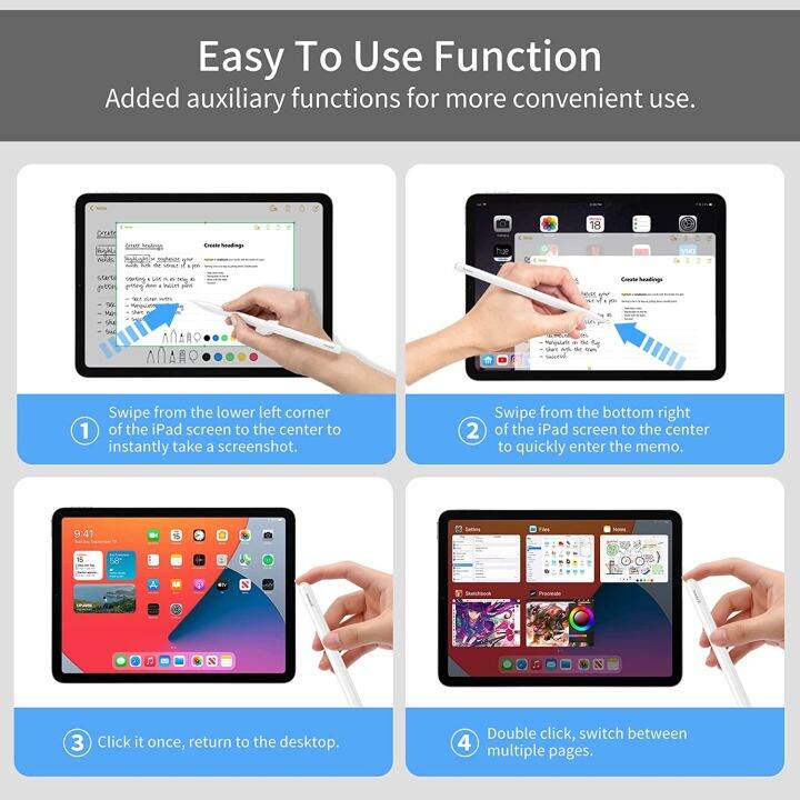 สำหรับดินสอ2-1พร้อมชาร์จไร้สายสำหรับ-ipad-ดินสอปากกาสำหรับ-ipad-air-4-5-pro-11สไตลัส12-9