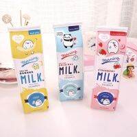 Cartoon Morning Milk PU Leather Pencil Case Stationery Storage Organizer Pencil Bag School Office Supply Escolar