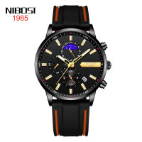 2021 New NIBOSI Brand Fashion Watch For Men Quartz Sports Stainless Steel Waterproof Chronograph Mens Watches Relogio Masculino