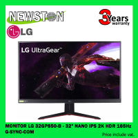 MONITOR (จอมอนิเตอร์) LG 32GP850-B - 32" NANO IPS 2K HDR 165Hz G-SYNC-COM