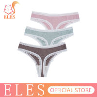 ELES Fashion Cotton Panties for Women Low-Rise Comfortable T Back Thong Female Intimate Lingerie