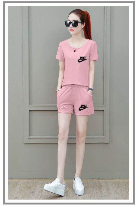 mm252-yy252-ปลีก-ส่ง-ชุดเซ็ทผู้หญิงเสื้อ-กางเกงขาสั้น-ชุดแฟชั่นผู้หญิง-ชุดกีฬาผู้หญิงสไตล์เกาหลี