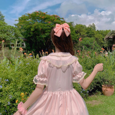 Waist Hugging Slim Girls Dress Female Summer 2020 New Mid-Length Cute Sweetheart Princess Lolita sweet gothic lolita dress