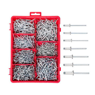 Stainless steel Dome Head Rivet Assortment, 570-Piece and 3-pcsdrill, Multiple Sizes