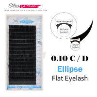 Misslamode Ellipse Flat Eyelash Extensions Soft Tip Flat Roots Semi-Permanent Fake Eyelash Extensions Salon ใช้0.10Mm ขนตาปลอม