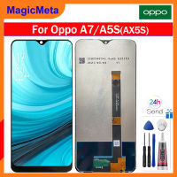 MagicMeta จอ LCD ขนาด6.2นิ้วของแท้สำหรับ A5s Oppo (AX5s) อะไหล่ CPH1901 LCD CPH1909/Oppo หน้าจอ LCD ชุดประกอบดิจิไทเซอร์จอแสดงผลหน้าจอสัมผัสสำหรับ A5S OPPO/A7 Lcd