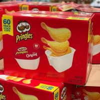 ขนมแผ่นมันฝรั่งทอด Pringles Potato Chips รส Original สินค้านำเข้าจากอเมริกา 60 ถ้วย