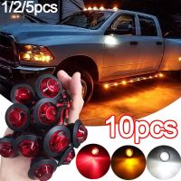 【CW】Round 3/4" LED Side Marker Light 12V 24V Orange Amber Indicator Signal Grille Lamp Truck Trailer Caravan Camper 10/5/2PCS