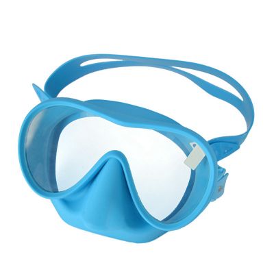 KEEP DIVING 1 PCS Adult Panoramic Scuba Diving Mask Premium Swim Goggles with Nose Cover ,Blue