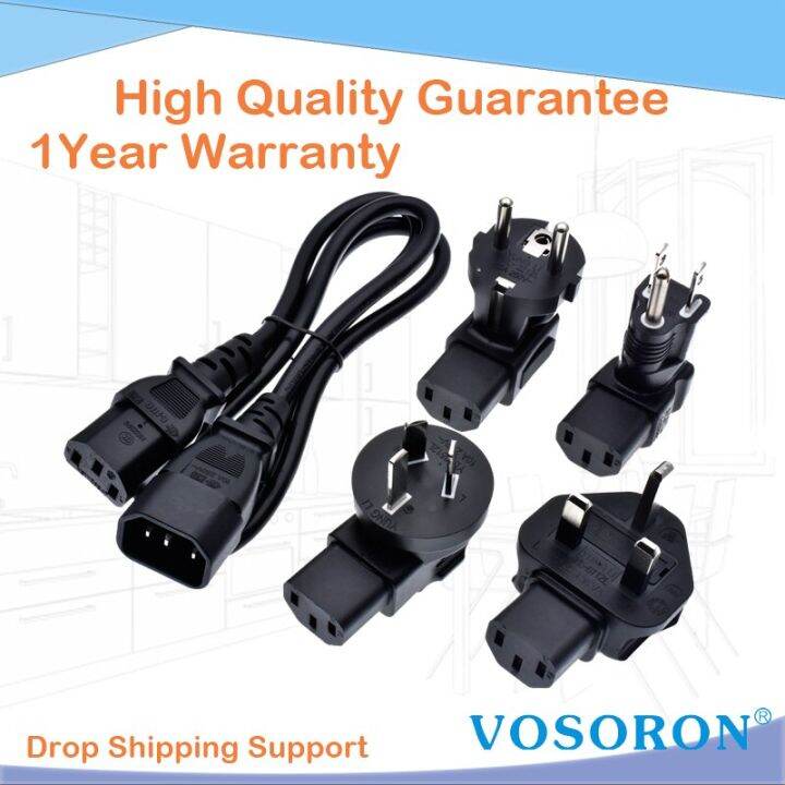 IEC C13 C14 Power Cord Extension Interchangeable Plug Computer AC