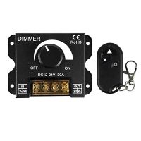 ₪✖▥ 3-key Knob Dimmer DC12-24V 30A High-Power LED Strip Light PWM Dimming Controller Steel Shell Rotary LED Dimmer