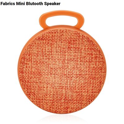 ลำโพงบลูทูธ Fabrics Mini Blutooth Speaker for Tablet pc and All Samrt Phones- สีส้ม