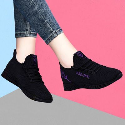 Womens Shoes 2022 Spring and Summer New All-Match Flat Casual Slip-on Lofter Soft Bottom Jogging White Shoes for Women