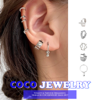 COCOJEWELRY 2023ใหม่ต่างหูรูปเรขาคณิตแบบกลวงรูปทรงเรขาคณิตแบบเรียบง่ายต่างหูนักเรียนเข้ากับทุกชุด