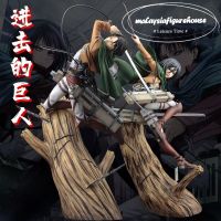 [COD]29CM ATTACK OF TITAN ANIME ARTFX J ACKERMAN MIKASA COPY RESIN GK FIGURE MODEL On Giant Akaman Stump Hong Kong Version