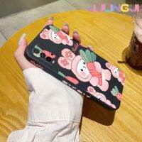 Jlingji เคสสำหรับ Xiaomi MI Redmi 9T Redmi 9 Power เคสโทรศัพท์ลายขอบซิลิโคนน้ำนิ่มทรงสี่เหลี่ยมกระต่ายแครอทตัวการ์ตูนคลุมทั้งหมดเคสป้องกันเลนส์กล้องเคสฝาหลังนิ่ม