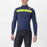 Castelli เสื้อปั่นจักรยานเสือภูเขาสำหรับผู้ชาย,เสื้อเจอร์ซีย์นักปั่นมือโปร MTB เสื้อแขนยาวเสื้อปั่นจักรยานเสือภูเขาเสื้อเจอร์ซีย์กันลมให้ความอบอุ่นกลางแจ้ง