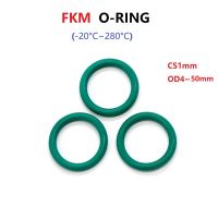 CS1mm OD4 ~ 49mm สีเขียว FKM ยางเฟรมยางโอริงซีลปะเก็นฉนวนกันความร้อนน้ำมันทนต่ออุณหภูมิสูงสีเขียว