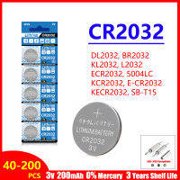 3V สำหรับ Reloj,Juguete,Calculadora,Mando A Distancia,Pilas De Botón,40-200 Piezas,200MAh,CR2032, CR 2032, DL2032, ECR2032