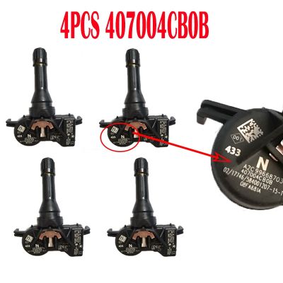 ☬❈ﺴ 4PCS For Nissan Qashqai j10 j11 (X-Trail T32) 2013-2021 For Lada Kadjar Tire Pressure Monitor Sensor 407004CB0B 407004CB0A