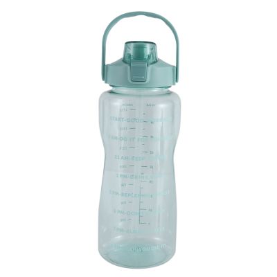 Large Capacity Water Bottle Sports Fitness Water Bottle with Handle Straw Cup 2000Ml