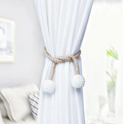 【CW】 2 Pcs Magnetic Curtain Clip Holders Tie Back Buckle TieRing Hanging Rope Decoration Accessories