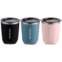 Durable Double Layer Vacuum Insulated Tumbler for Cold Hot Drinks 300ml Insulated Water Cup Coffee Travel Mug with Lid Cups  Mugs Saucers Cups  Mugs S
