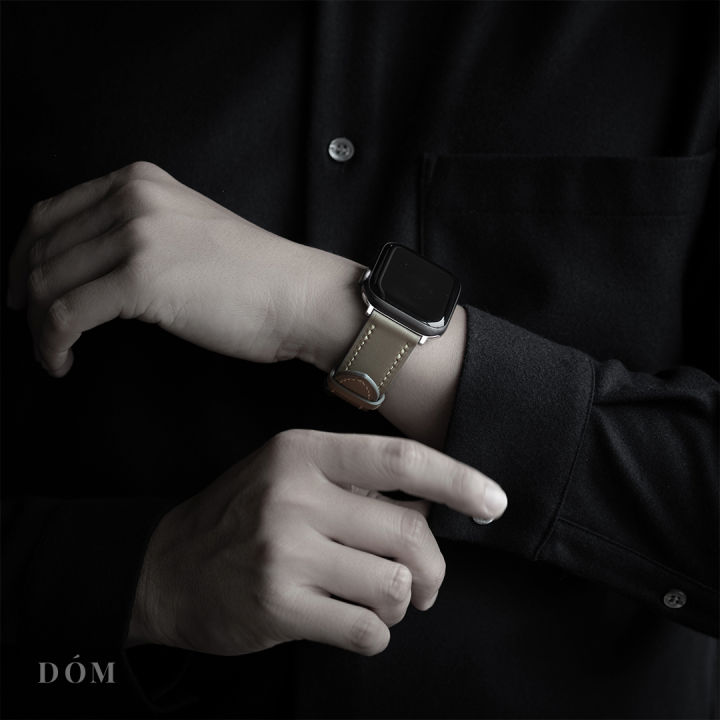 สายนาฬิกา-apple-watch-dom-type-01-ivory-สายนาฬิกาหนังแท้-italian-fine-grain-สายแอปเปิ้ลวอชหนังแท้